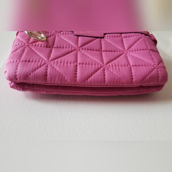 Juicy Couture Crown Quilted Flamingo Pink Clutch Shoulder Crossbody Bag - NWOT - Picture 2 of 11